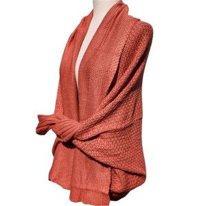 Chunky Knit Cardigans Open Front Warm Sweaters Loose and Casual Outwear Size L‎